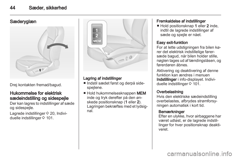 OPEL INSIGNIA 2012  Instruktionsbog (in Danish) 