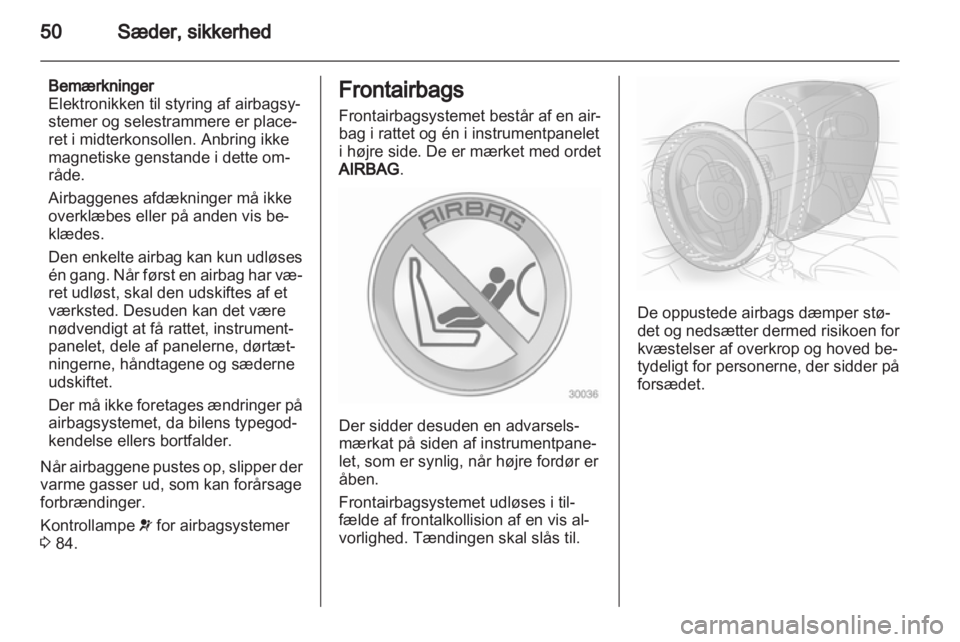 OPEL INSIGNIA 2012  Instruktionsbog (in Danish) 