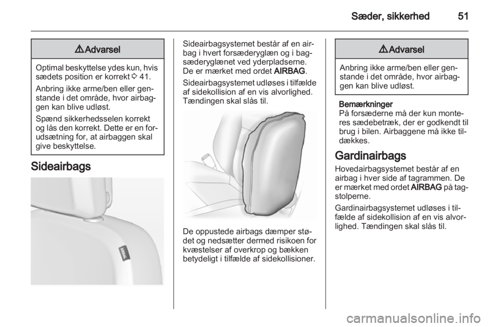 OPEL INSIGNIA 2012  Instruktionsbog (in Danish) 