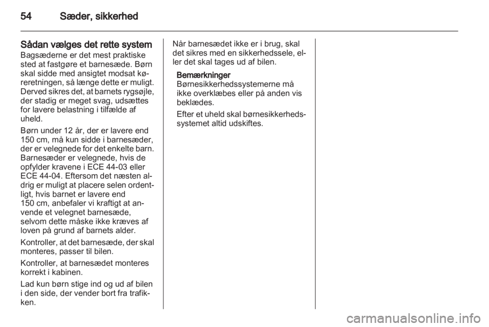 OPEL INSIGNIA 2012  Instruktionsbog (in Danish) 