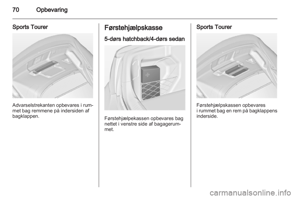 OPEL INSIGNIA 2012  Instruktionsbog (in Danish) 