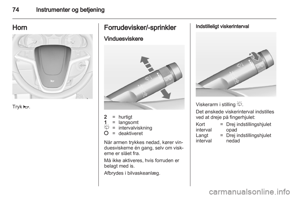 OPEL INSIGNIA 2012  Instruktionsbog (in Danish) 