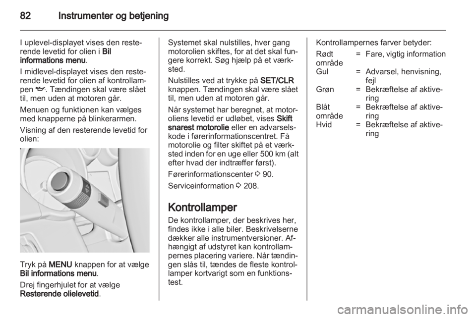OPEL INSIGNIA 2012  Instruktionsbog (in Danish) 