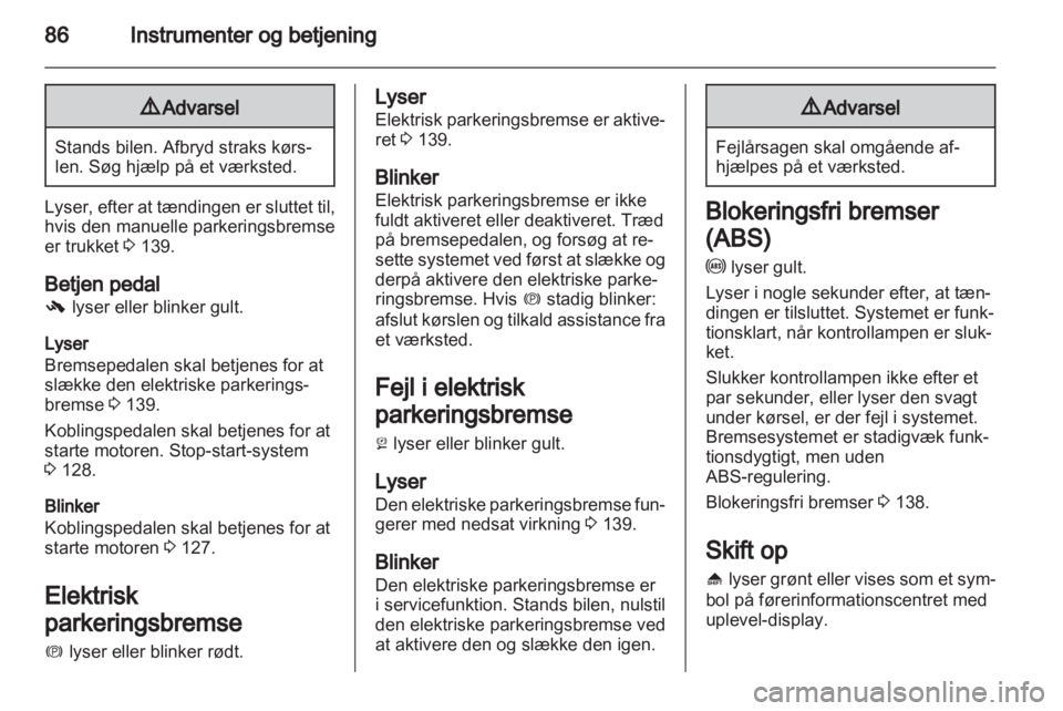 OPEL INSIGNIA 2012  Instruktionsbog (in Danish) 
