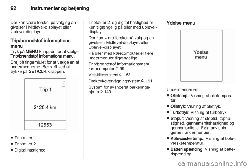 OPEL INSIGNIA 2012  Instruktionsbog (in Danish) 