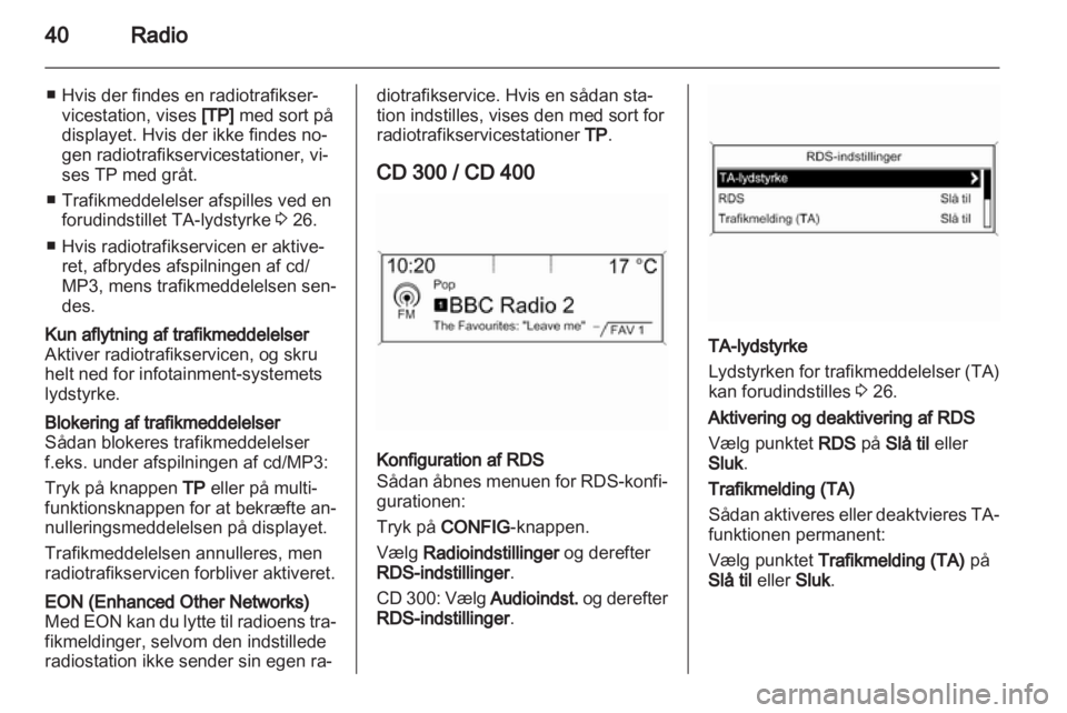 OPEL INSIGNIA 2012.5  Instruktionsbog til Infotainment (in Danish) 