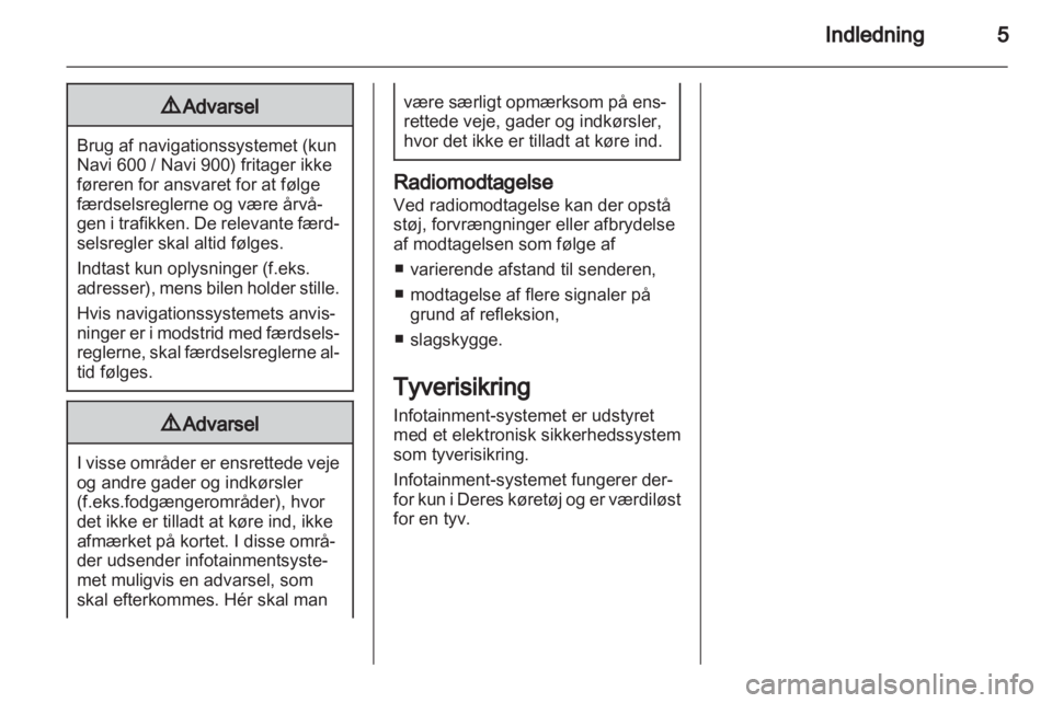 OPEL INSIGNIA 2012.5  Instruktionsbog til Infotainment (in Danish) 