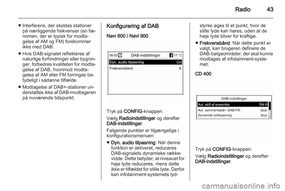 OPEL INSIGNIA 2012.5  Instruktionsbog til Infotainment (in Danish) 