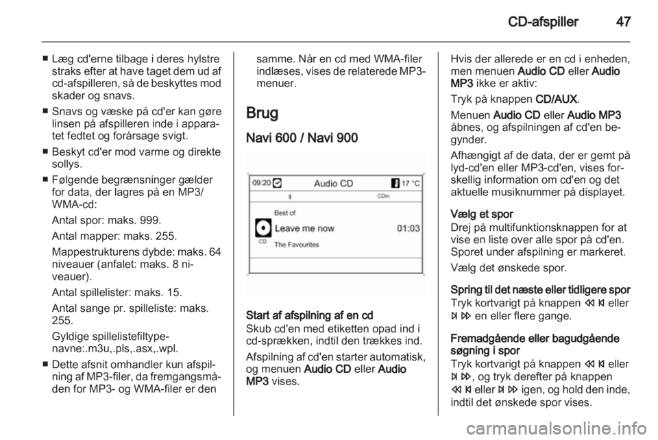 OPEL INSIGNIA 2012.5  Instruktionsbog til Infotainment (in Danish) 