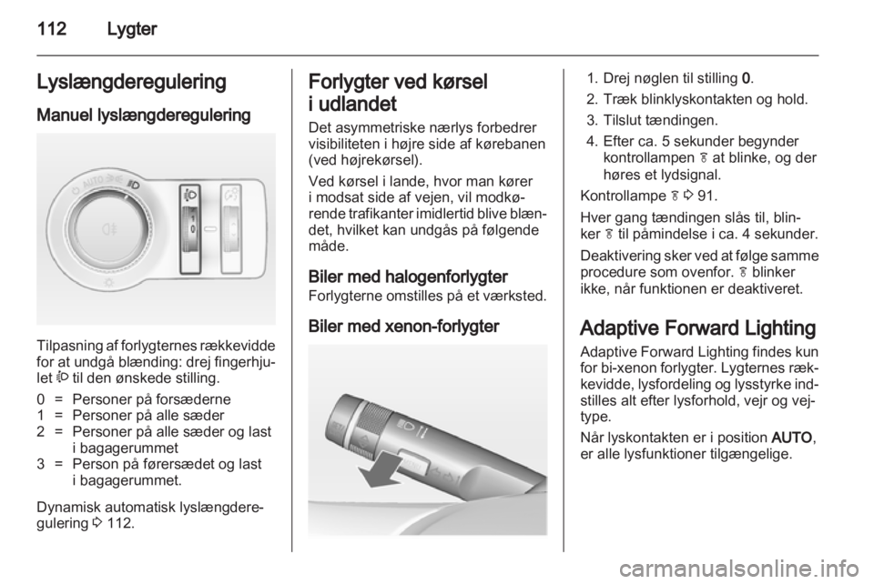 OPEL INSIGNIA 2012.5  Instruktionsbog (in Danish) 