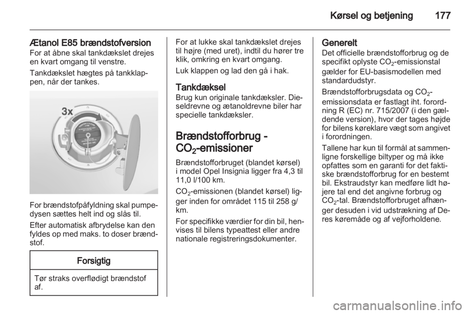 OPEL INSIGNIA 2012.5  Instruktionsbog (in Danish) 
