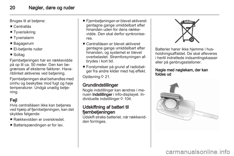 OPEL INSIGNIA 2012.5  Instruktionsbog (in Danish) 
