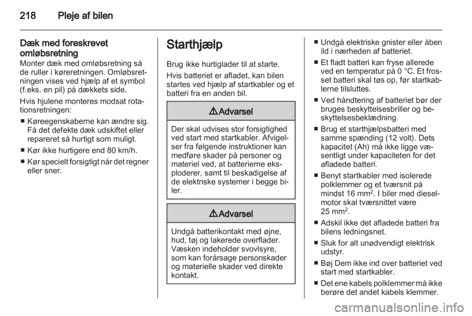 OPEL INSIGNIA 2012.5  Instruktionsbog (in Danish) 