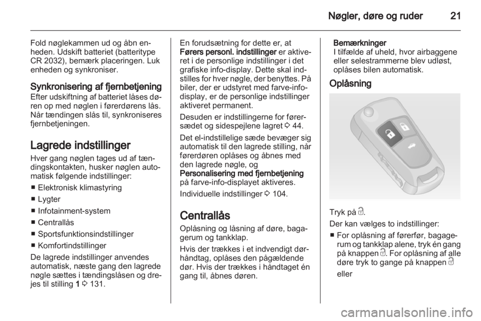 OPEL INSIGNIA 2012.5  Instruktionsbog (in Danish) 