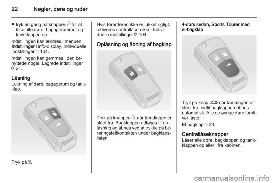 OPEL INSIGNIA 2012.5  Instruktionsbog (in Danish) 