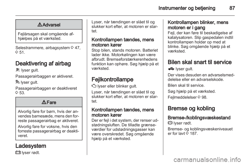 OPEL INSIGNIA 2012.5  Instruktionsbog (in Danish) 