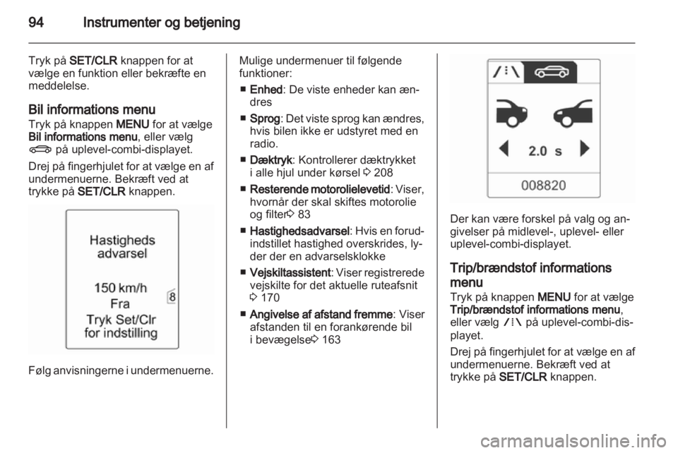 OPEL INSIGNIA 2012.5  Instruktionsbog (in Danish) 