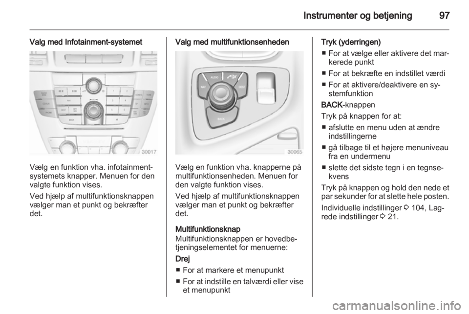 OPEL INSIGNIA 2012.5  Instruktionsbog (in Danish) 