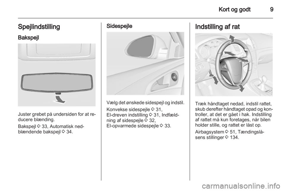 OPEL INSIGNIA 2013  Instruktionsbog (in Danish) 