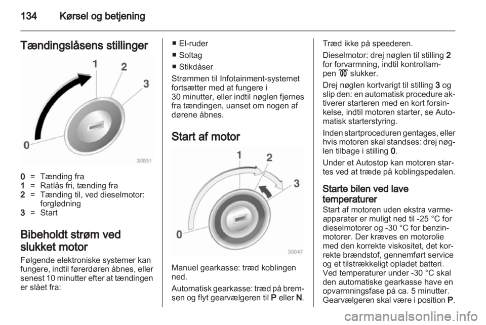 OPEL INSIGNIA 2013  Instruktionsbog (in Danish) 