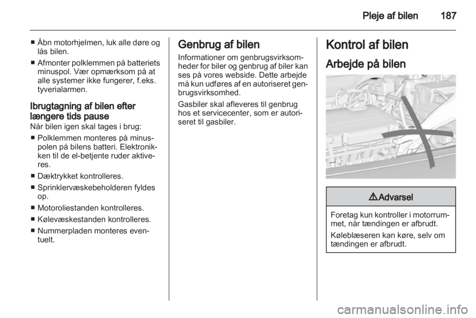 OPEL INSIGNIA 2013  Instruktionsbog (in Danish) 