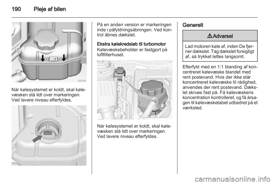 OPEL INSIGNIA 2013  Instruktionsbog (in Danish) 