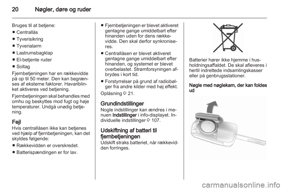 OPEL INSIGNIA 2013  Instruktionsbog (in Danish) 