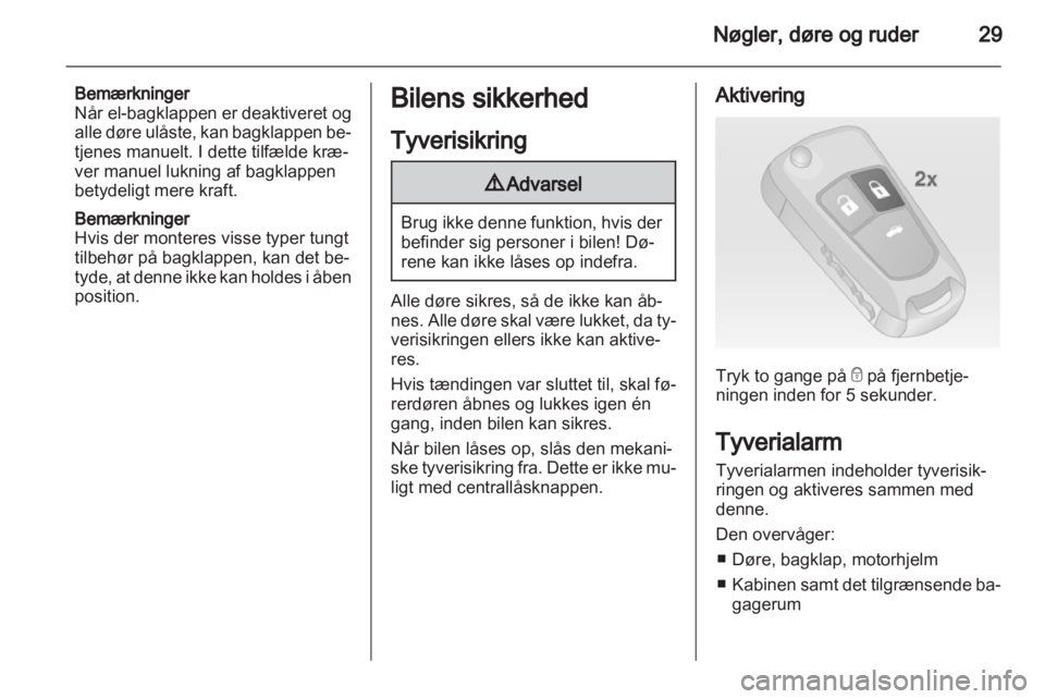 OPEL INSIGNIA 2013  Instruktionsbog (in Danish) 