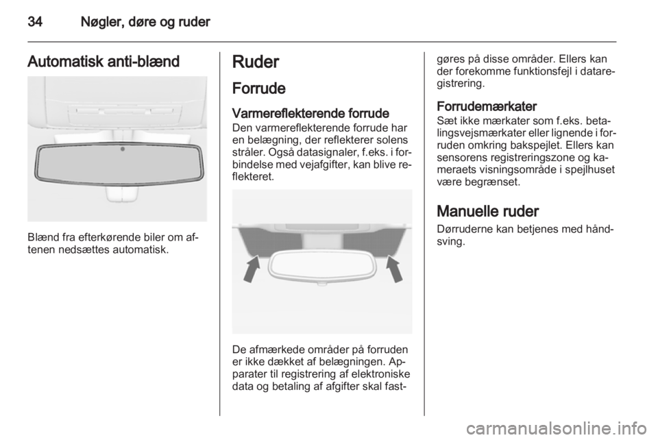 OPEL INSIGNIA 2013  Instruktionsbog (in Danish) 