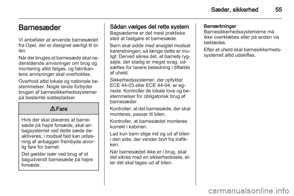 OPEL INSIGNIA 2013  Instruktionsbog (in Danish) 