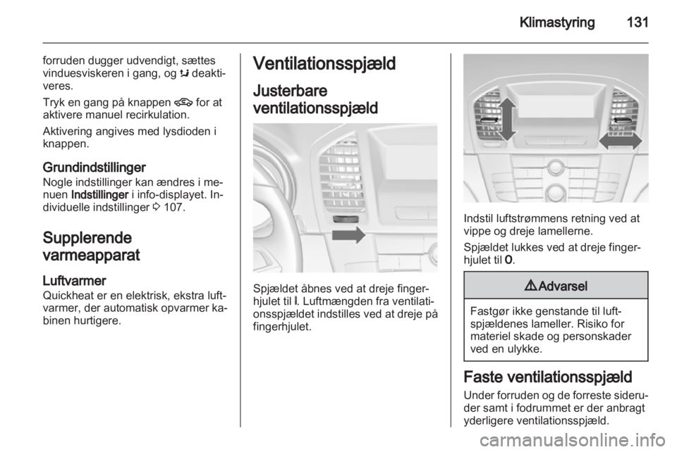 OPEL INSIGNIA 2013.5  Instruktionsbog (in Danish) 