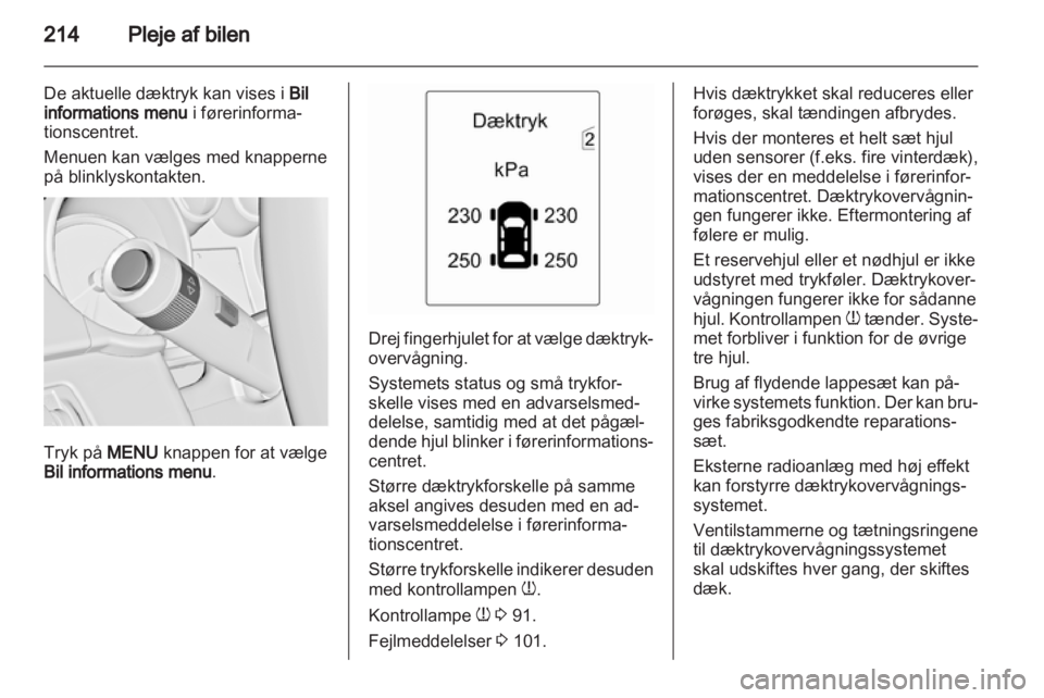 OPEL INSIGNIA 2013.5  Instruktionsbog (in Danish) 