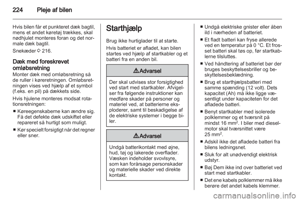 OPEL INSIGNIA 2013.5  Instruktionsbog (in Danish) 