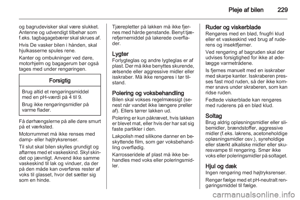 OPEL INSIGNIA 2013.5  Instruktionsbog (in Danish) 