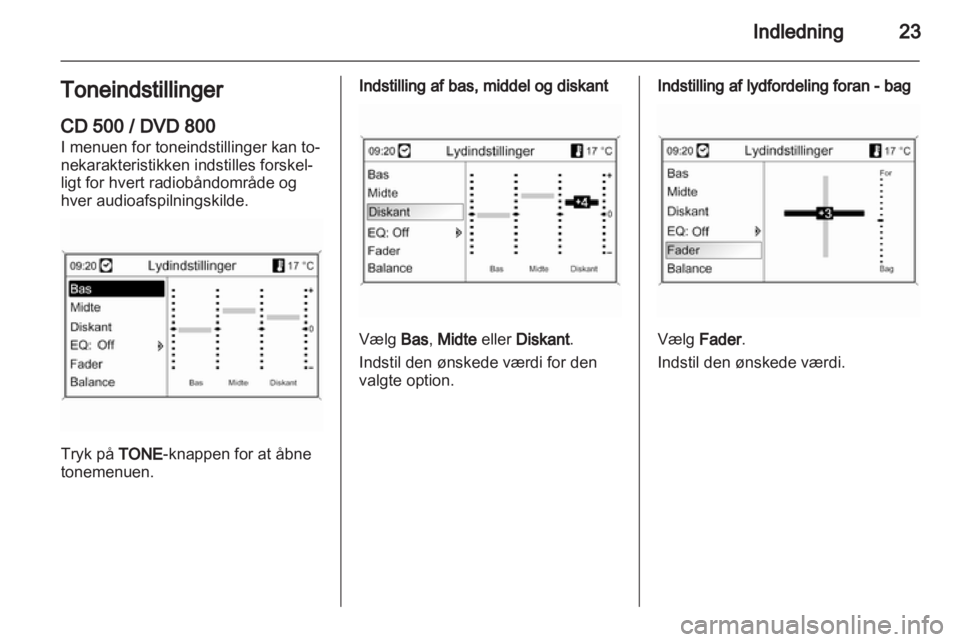 OPEL MERIVA 2011  Instruktionsbog til Infotainment (in Danish) 