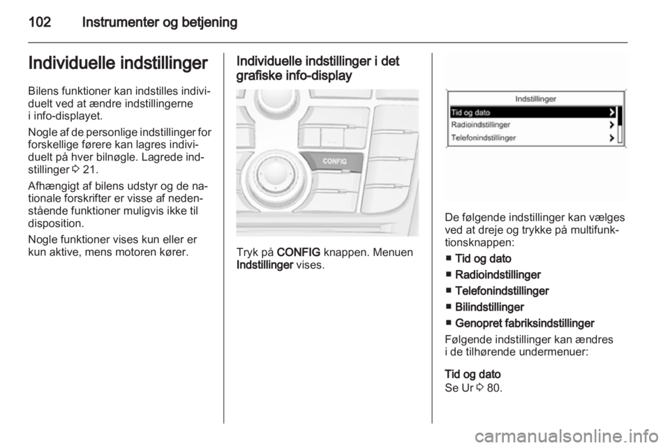 OPEL MERIVA 2011  Instruktionsbog (in Danish) 
