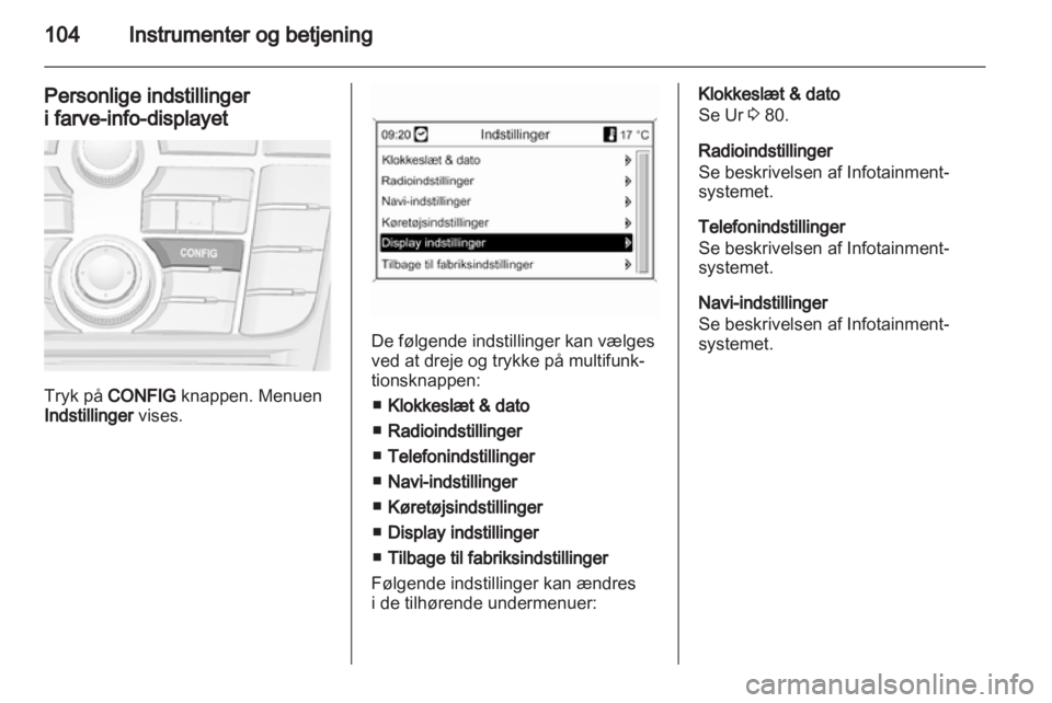 OPEL MERIVA 2011  Instruktionsbog (in Danish) 