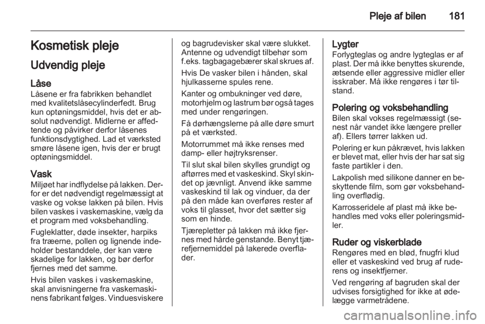 OPEL MERIVA 2011  Instruktionsbog (in Danish) 