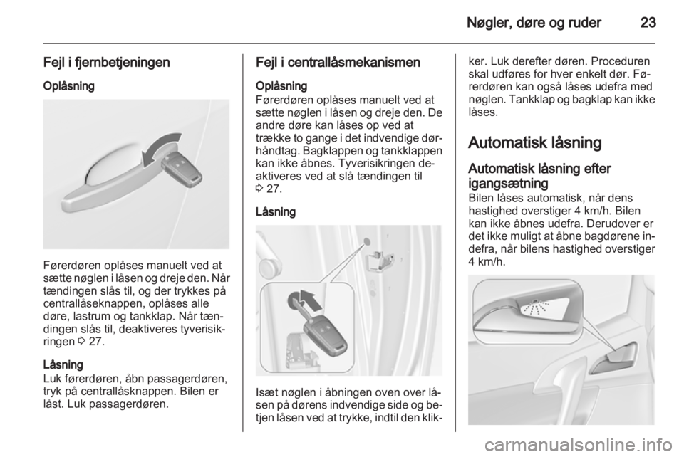 OPEL MERIVA 2011  Instruktionsbog (in Danish) 