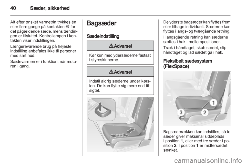 OPEL MERIVA 2011  Instruktionsbog (in Danish) 