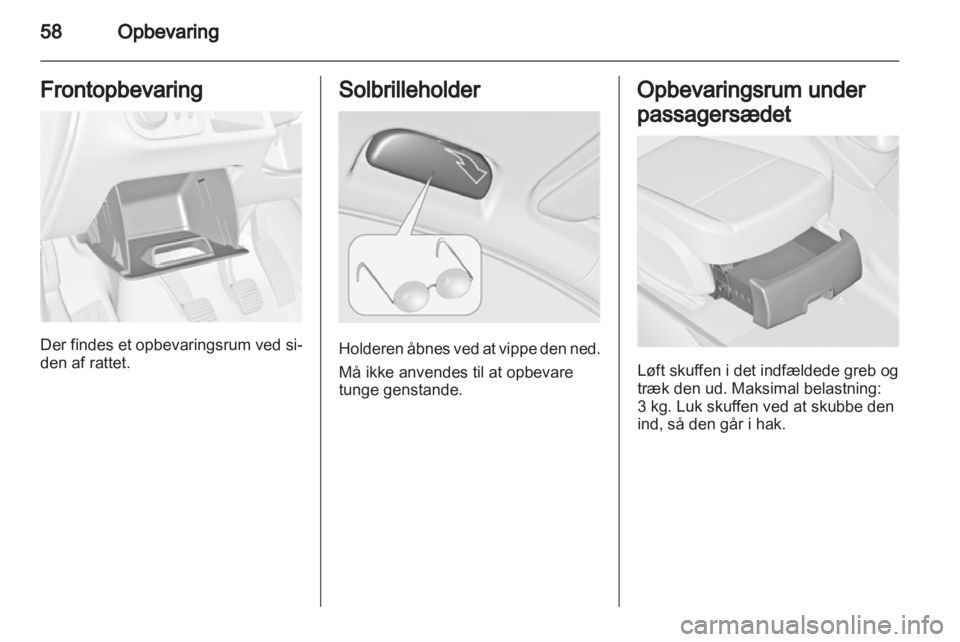 OPEL MERIVA 2011  Instruktionsbog (in Danish) 