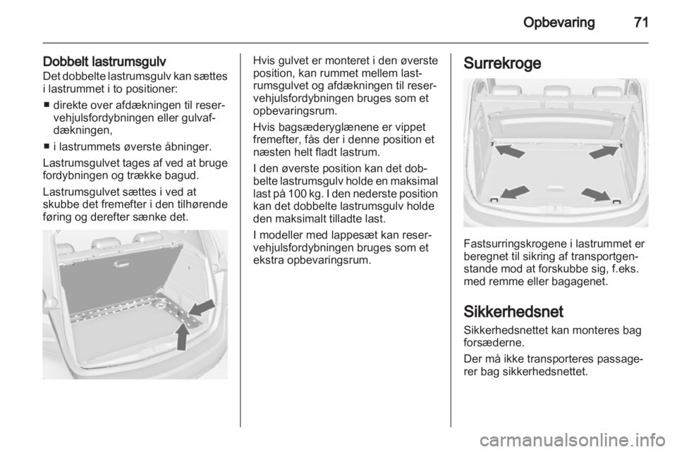 OPEL MERIVA 2011  Instruktionsbog (in Danish) 