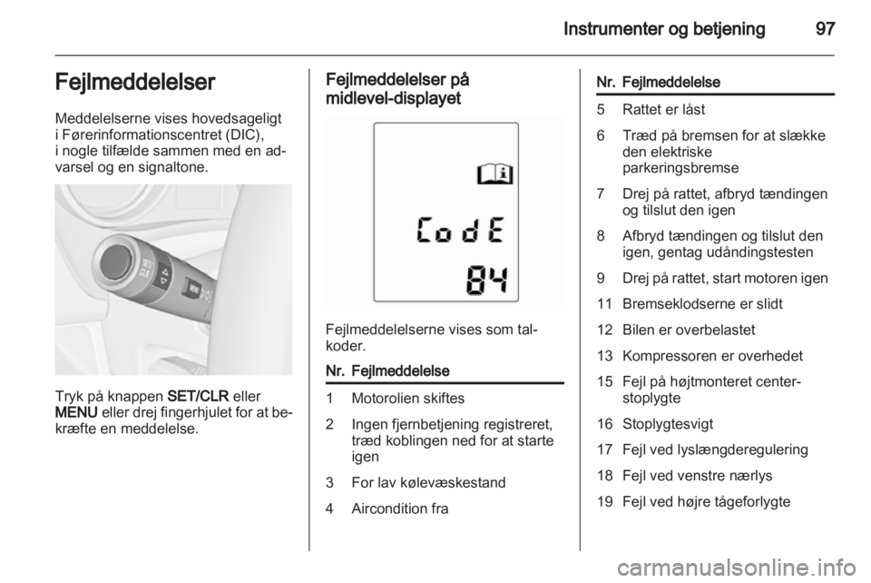 OPEL MERIVA 2011  Instruktionsbog (in Danish) 