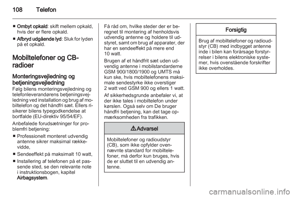 OPEL MERIVA 2011.25  Instruktionsbog til Infotainment (in Danish) 