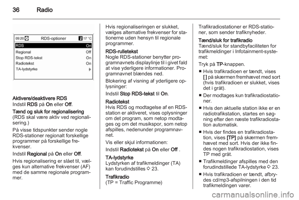 OPEL MERIVA 2011.25  Instruktionsbog til Infotainment (in Danish) 