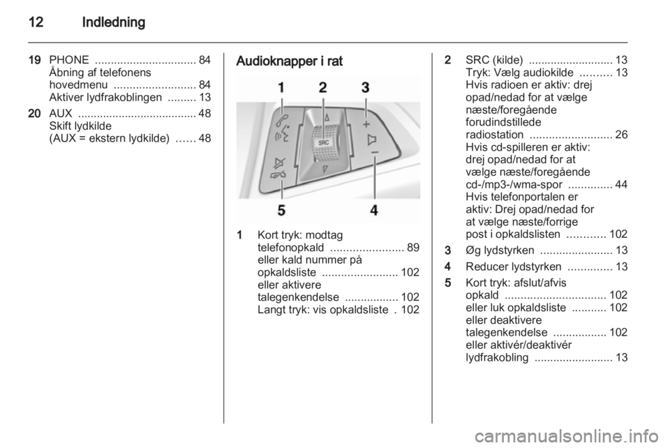 OPEL MERIVA 2011.5  Instruktionsbog til Infotainment (in Danish) 
