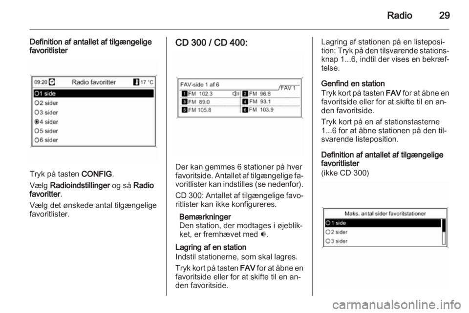 OPEL MERIVA 2011.5  Instruktionsbog til Infotainment (in Danish) 