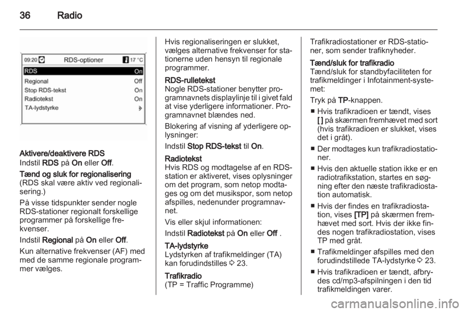 OPEL MERIVA 2011.5  Instruktionsbog til Infotainment (in Danish) 