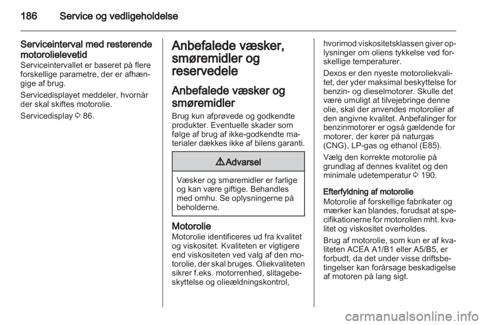 OPEL MERIVA 2011.5  Instruktionsbog (in Danish) 