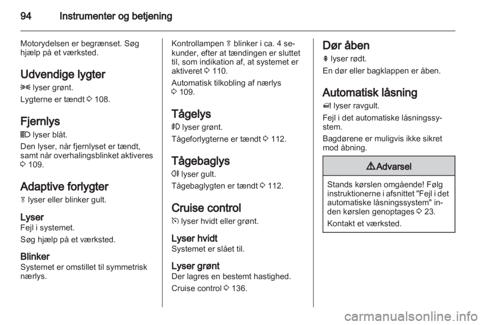 OPEL MERIVA 2011.5  Instruktionsbog (in Danish) 